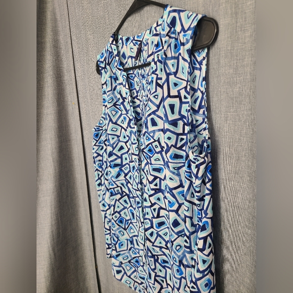 NDYJ women's top/blouse sleeveless blue sz M - Picture 3 of 5